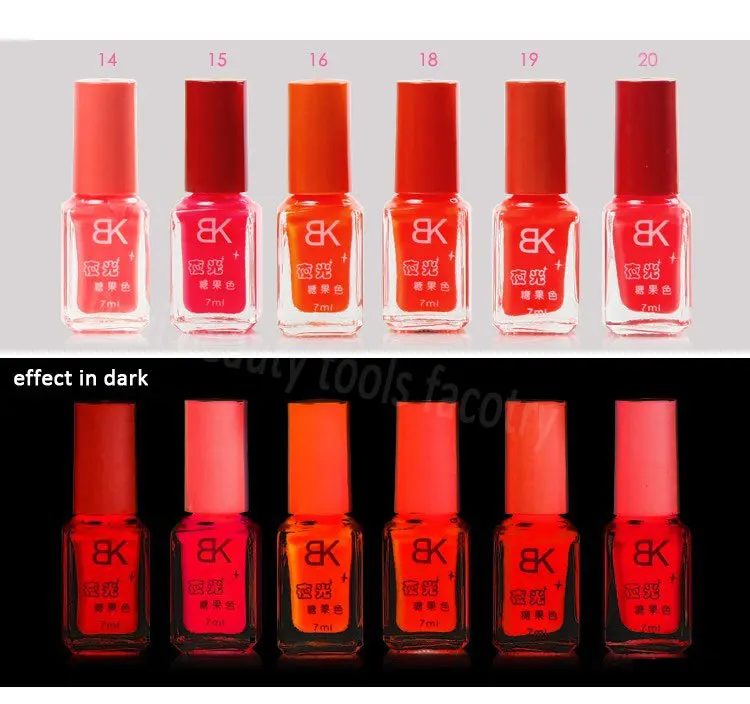 Популярные светящиеся лаки для ногтей флуоресцентные эмалированные 20