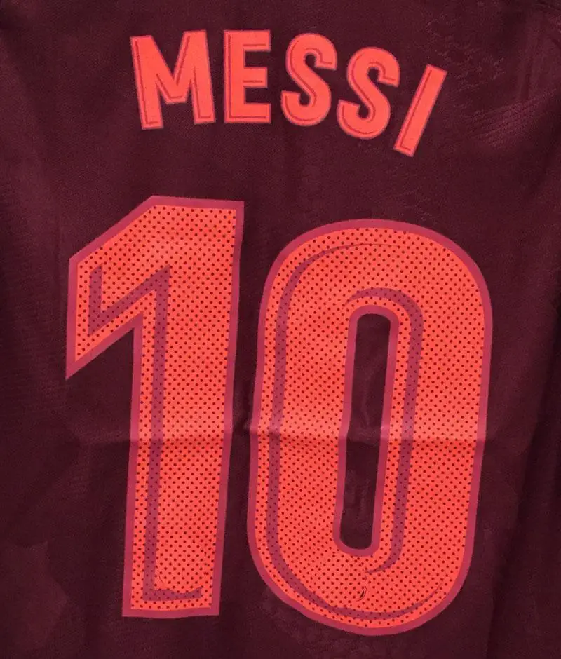 Messi Nameset Suarez Iniesta Nameset Paulinho Sergio O. dembele версия игрока стекается Домашняя и 3-я футбольная нашивка - Цвет: Away 3rd Messi 10