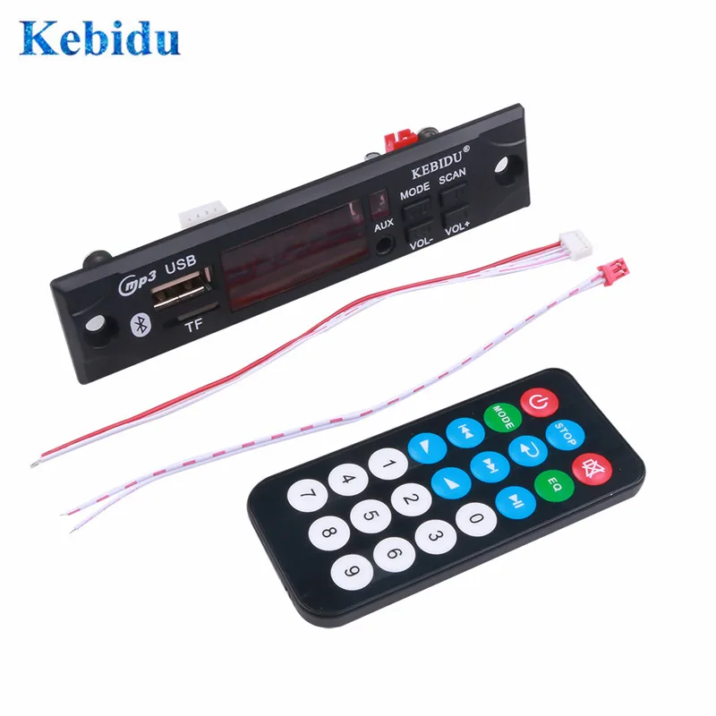 Автомобильный Bluetooth-декодер KEBIDU плата модуля MP3 WMA WAV AUX 3 5 мм аудиоплеер USB TF