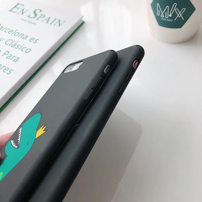 JIBAN милый мультфильм динозавра чехол для телефона apple iphone XS Max XR Капа Матовый