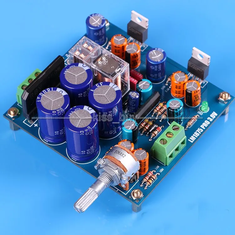 Двухканальный усилитель мощности HIFI LM1875T с защитой динамика UPC1237 комплект сделай