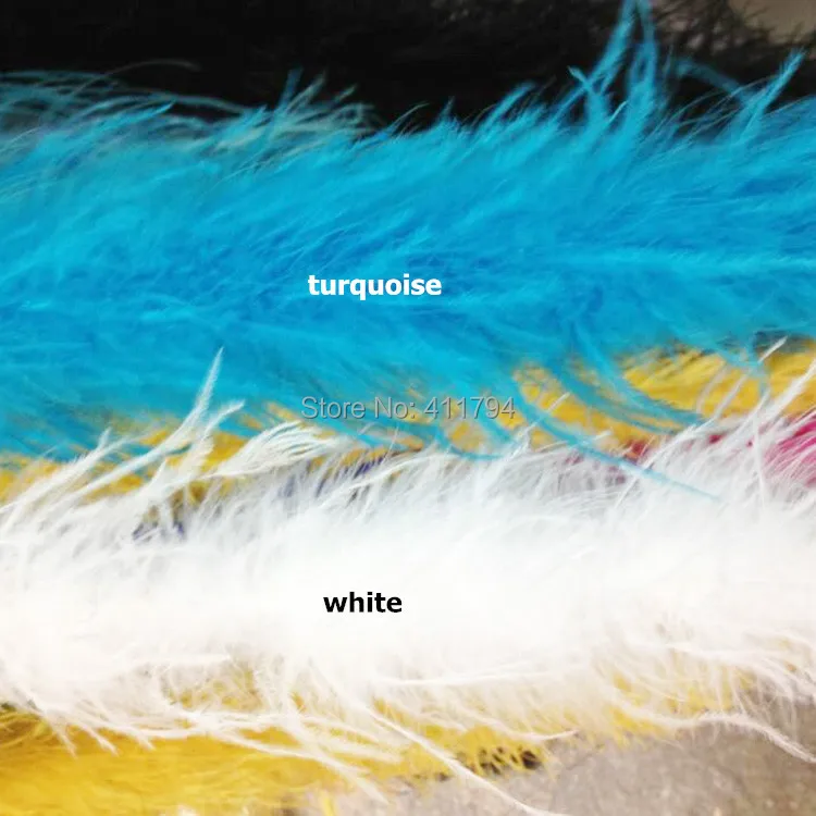 12 ярдов/партия кудрявая Страусиная пышная повязка на голову с перьями для бутика