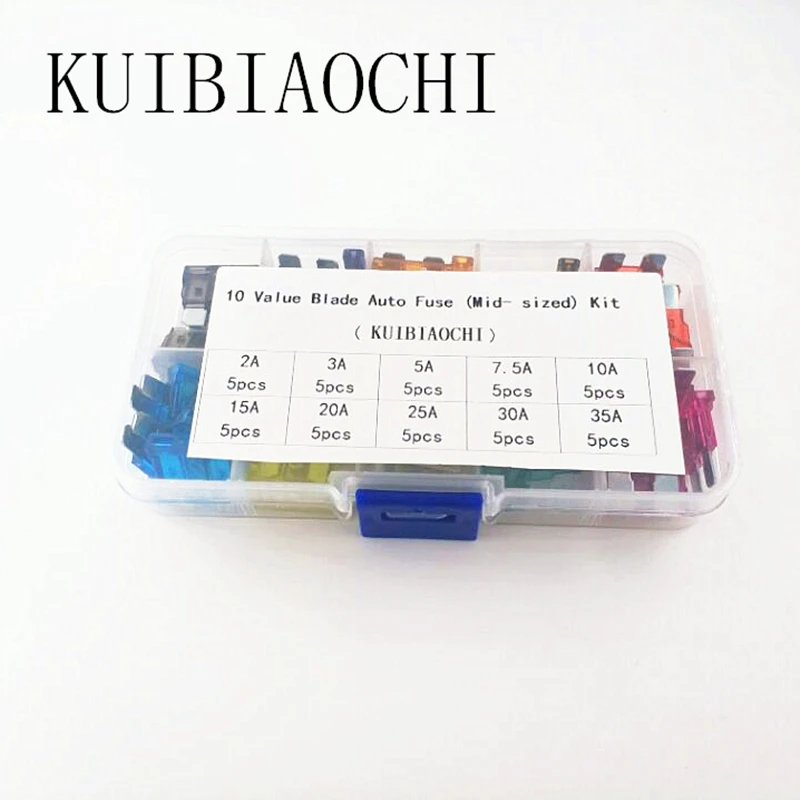 Предохранители с средним лезвием 50 шт./лот стандартный автомобильный