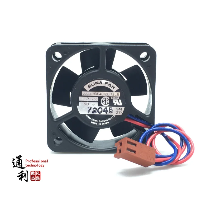 Emacro для ELINA FAN HDF4012L-12LB DC 12 V 50mA 40x40x10 мм 2-провод Сервер площади вентилятор