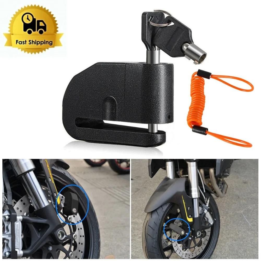 Mini Anti-theft Disc Brake Lock Stainless Steel Universal Motorcycle Blocked Alarm Safety Accessories | Автомобили и мотоциклы