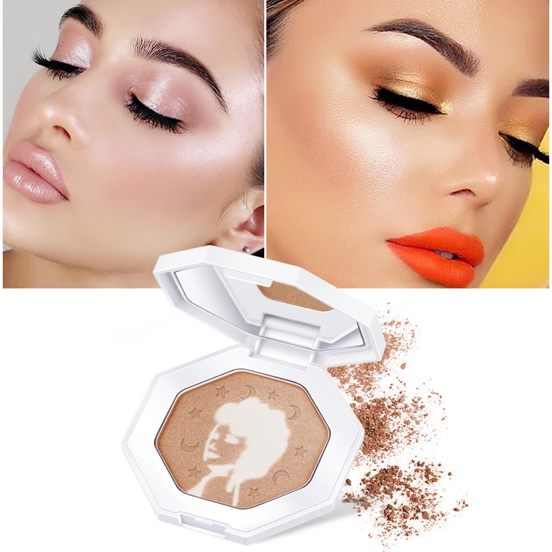 MIXDAIR Shimmer Make Up хайлайтер пудра палитра Набор свечения 2 вида цветов в 1 контур лица
