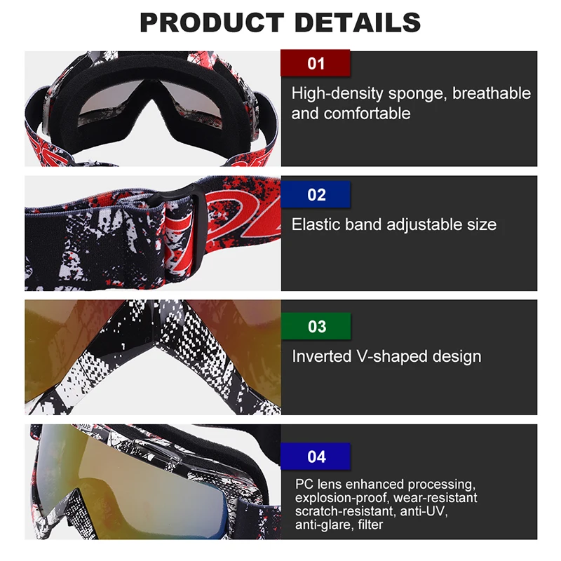 Мотоциклетные защитные очки гибкая маска для езды на мотоцикле и велосипеде по