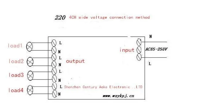 Free Shipping 85v~250V 110V 220V 230V 4CH RF Wireless Remote Control Light Switch Security System Garage Doors Electric |