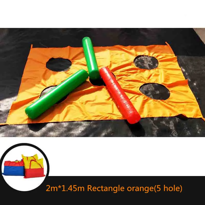 Orange 5 holes Детские игры Whac-A-Mole Радужный зонтик развивающие уличные спортивные игрушки Забавный парашют баллаут Детский сад Дети - Цвет: Orange 5 holes