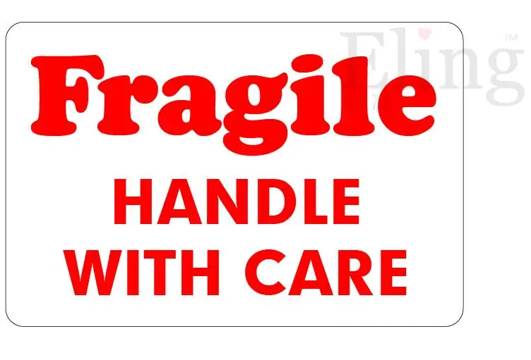 76x51mm FRAGILE HANDLE WITH CARE Self-adhesive Shipping Label/Sticker, 2000 PCS/LOT, Item No. SS23