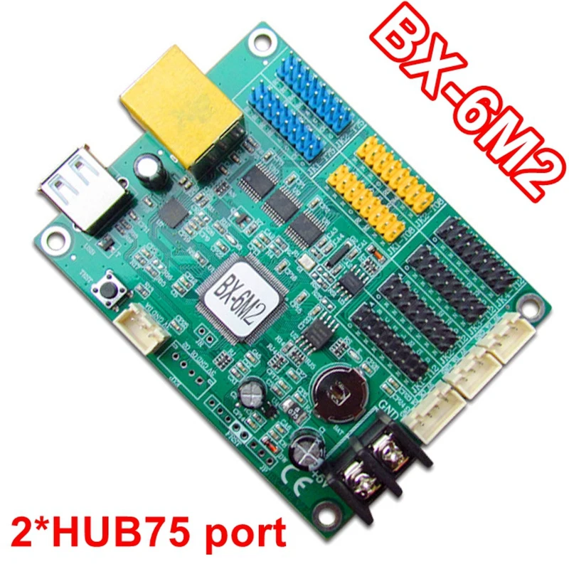 BX-6M2 сеть + usb СВЕТОДИОДНАЯ карта управления 2048*64 пикселей 2 * hub75 портов ethernet