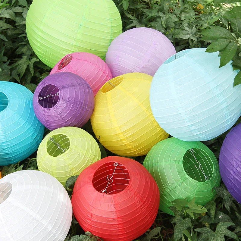 Круглые Китайские бумажные фонари 10 15 20 25 30 35 40 см|paper ball|paper lanternpaper chinese lanterns |