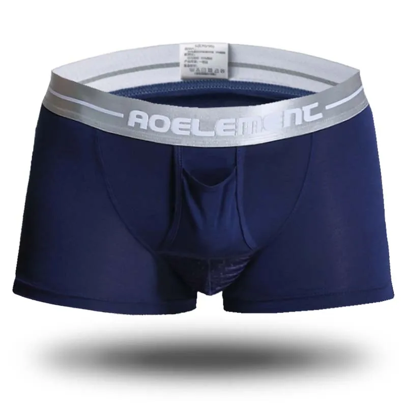 U035 dark blue Новое модальное Брендовое Мужское нижнее белье со средней талией дышащие мужские трусы боксеры 4 цвета L XL XXL XXXL мужские трусы - Цвет: U035 dark blue