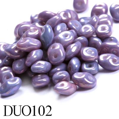 DUO102 Стеклянный Бисер, два отверстия, Perles, японское ювелирное изделие, Boncuk, сделай сам, ручная работа, шарм, разделитель, круглые коралловые бусины для изготовления ювелирных изделий - Цвет: DUO102