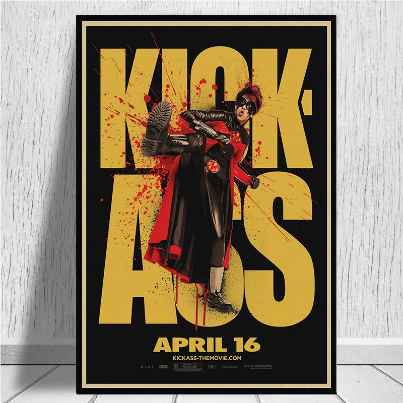 Kick ass постер из фильма постеры наклейки ретро крафт-бумага декоративная роспись