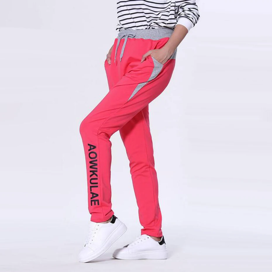 Sprot/штаны для девочек весенне осенние прямые штаны с буквенным принтом детские