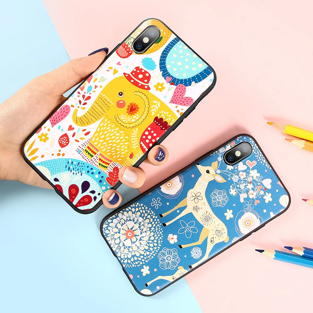 Милый чехол KISSCASE с узором для Huawei Mate 20 10 Lite P20 P30 P10 Pro мягкий Honor 9 8 Y9 P Smart 2019 |