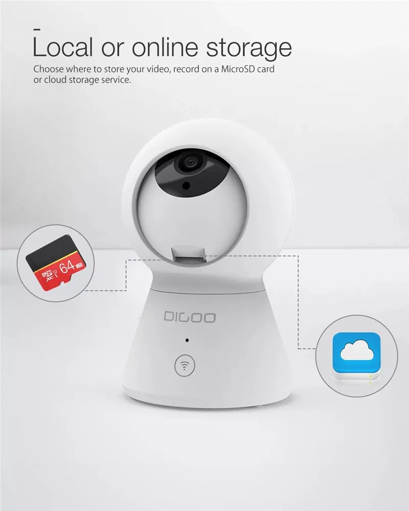 DIGOO DG-K2, 1080 P, интеллектуальная домашняя ip-камера безопасности, камера безопасности с датчиком движения, совместимая с умным приложением Tuya Alexa