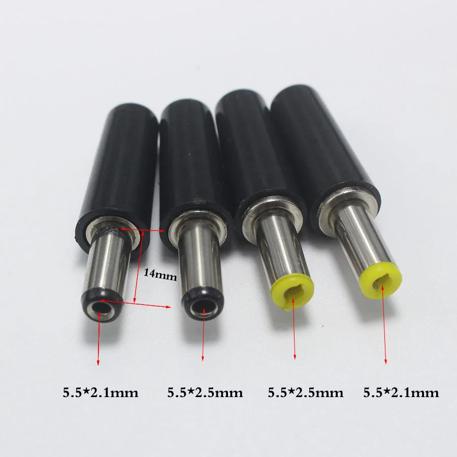 Разъем постоянного тока 5 5*2 1/5 мм 2 шт. никелированный Штекерный адаптер питания