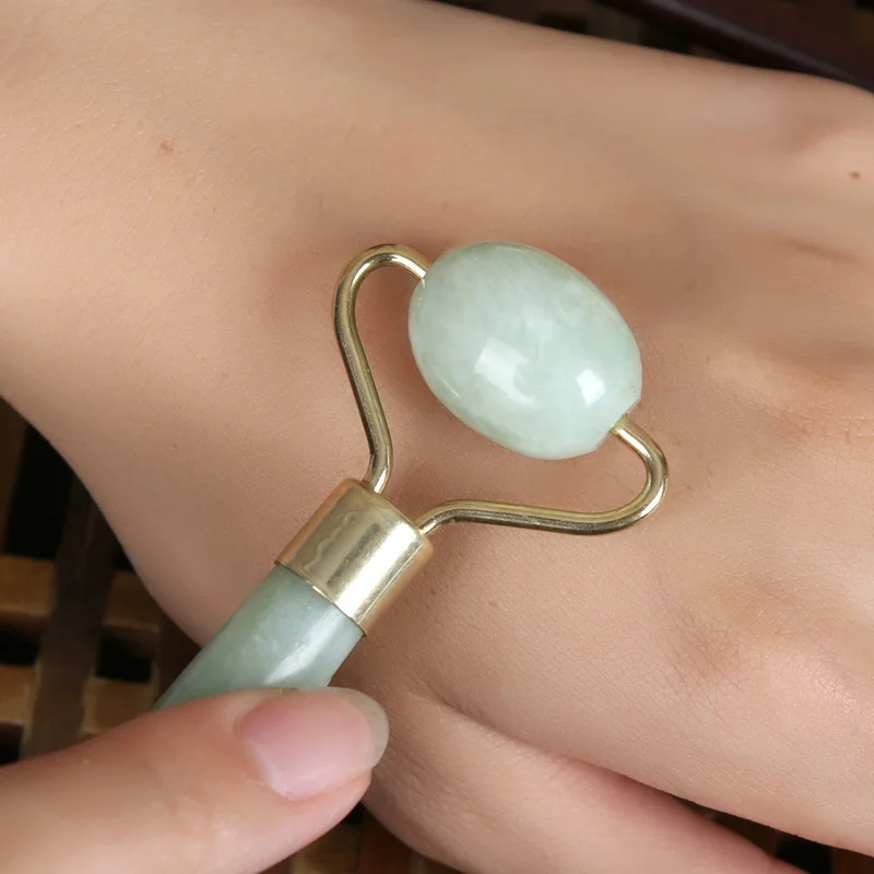 Горячая Распродажа Женский массажный ролик для лица натуральный нефрит против