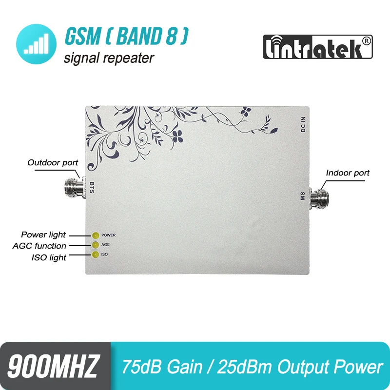 Бесплатная доставка Мощный 75 дБ 2G/3G/4G 900 МГц усилитель сигнала GSM UMTS LTE полоса 8