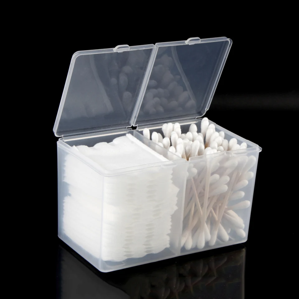 

Msjo Cosmetic Organizer Plastic Cotton Pads Storage Boxes Bins Makeup Organizer Jewelry Container Nail Art Gel Storage Box
