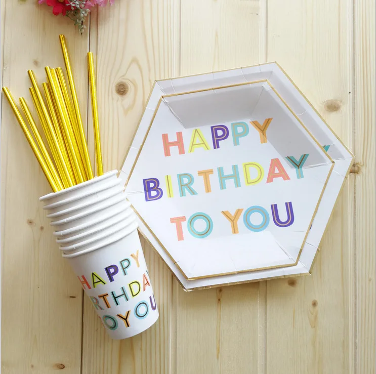 Набор одноразовой посуды на день рождения детский Декор для дня товары карнавала