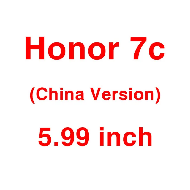 Honor 7C (Global) Стекло для huawei Honor 7A 7C 7X 7A Pro Y6 Prime защитная пленка закаленное стекло не полное покрытие защита экрана - Цвет: Honor 7C (Global)