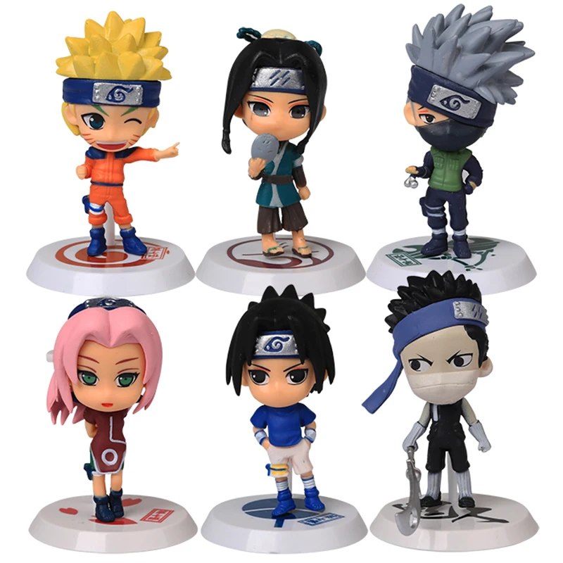 Экшн-фигурки ELBCOS Akatsuki Uchiha sasuke KillerB sakura madara kakashi Zabuza Hidan Haku Orochimaru 7 см/2 5 дюйма модели