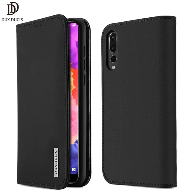 Роскошный чехол DUX DUCIS из натуральной кожи для Huawei P20 Pro винтажный кошелек