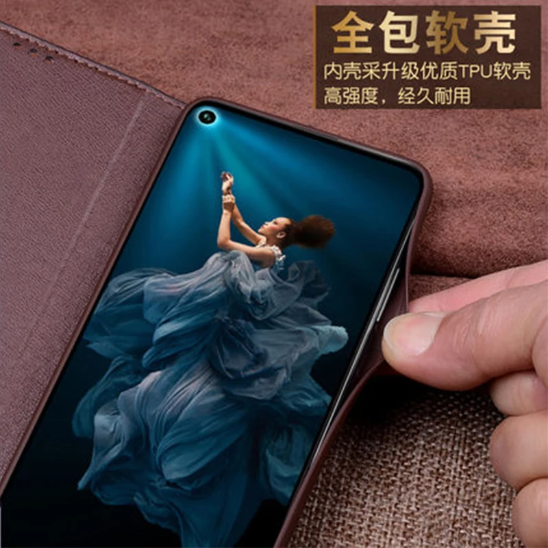Роскошный верхний слой коровья натуральная кожа чехол s чехлы для huawei Honor 20 Pro Чехол коровья кожа оболочка для huawei Honor 20 Funda кожа