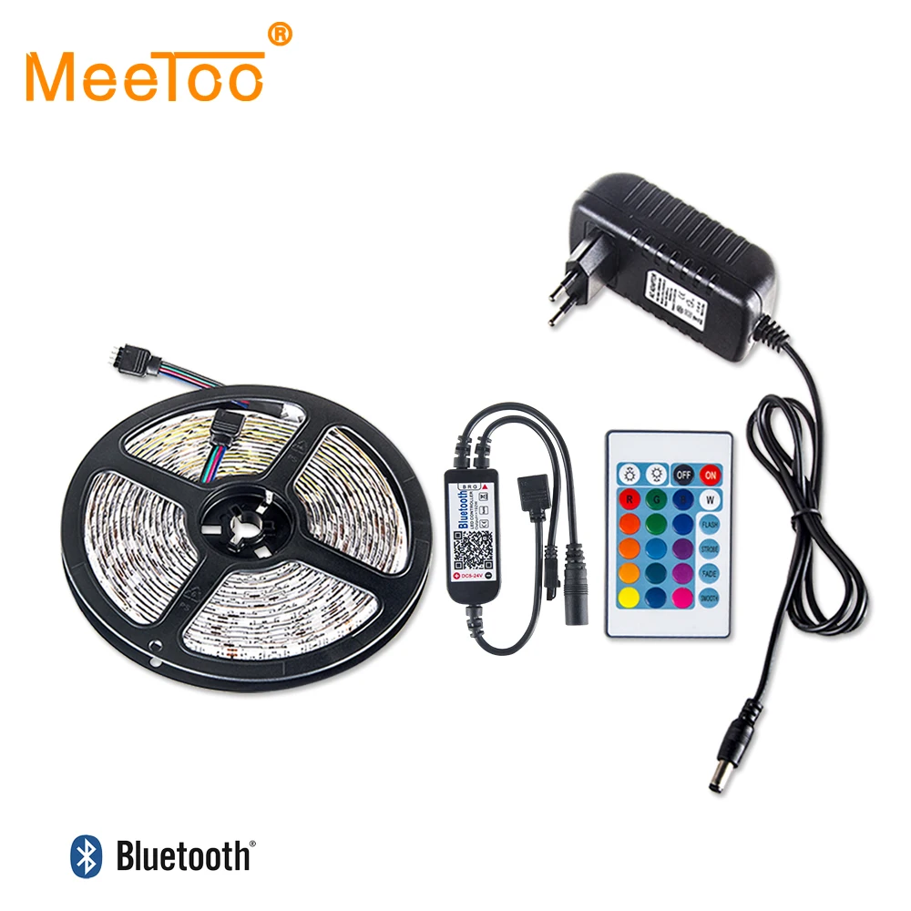 Беспроводная 24Key Bluetooth управление RGB Светодиодная лента 5050 12В Гибкая RGBW Диодная