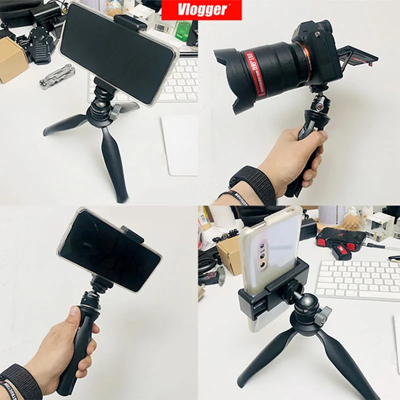 Универсальный штатив Vlogger с шаровой головкой для DSLR камеры держатель монитора
