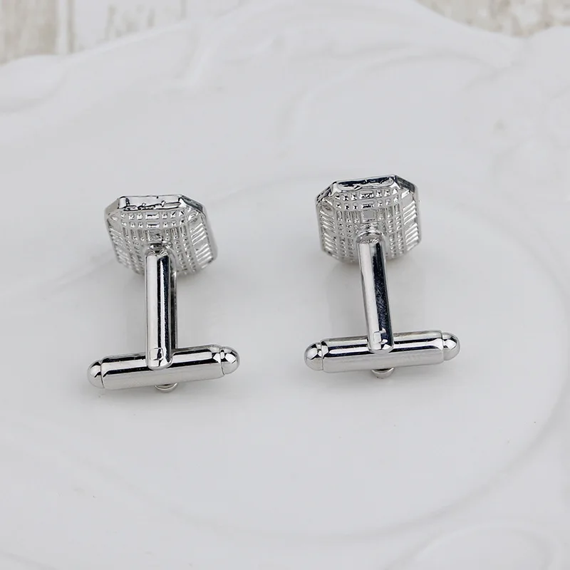 Запонки мужские с кристаллами французская рубашка синие фиолетовые розовые