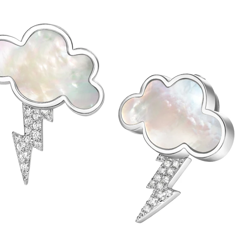 Новые облака грома медные серьги с шипами из серебра 925 высокого качества, персонализированные женские прелести, изысканные ювелирные изделия, подарки.