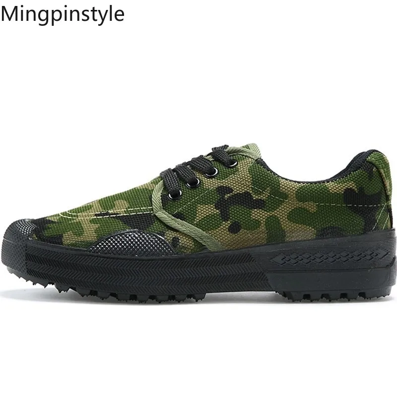 Military Shoes Men Camouflage Vulcanize Canvas Antiskid Wear-resisting Sole Breathe Train Sneakers 2019 Spring | Обувь