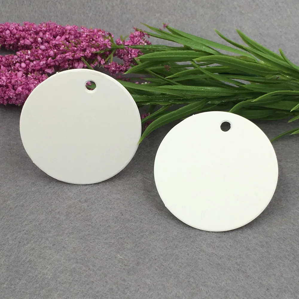 

500Pcs Diy white Paper Tags Labels Round Handmade Wrapping Rope Labels Gift Box Tags Labels Wedding Gift Hang Tag white Gift 4Cm