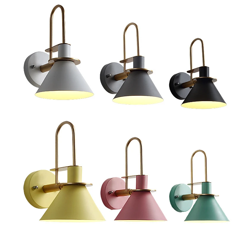 

Macaron American Modern Simple Wall Lamp LED Bedroom Bathroom Bedside Light Bar Restaurant Indoor Aisle Led Wall Art Wall Light
