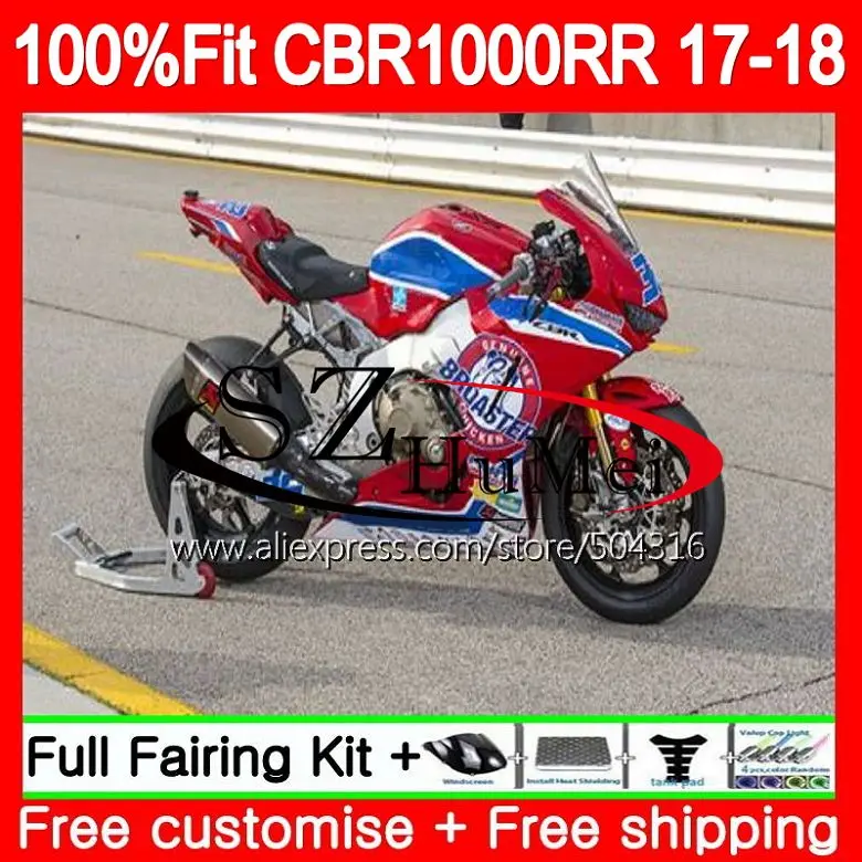 

Инжекционный комплект Красный Синий Новый + бак для HONDA CBR 1000 RR CBR1000RR 17 18 107SH.9 CBR 1000RR CBR-1000RR CBR1000 RR 2017 2018 обтекатель