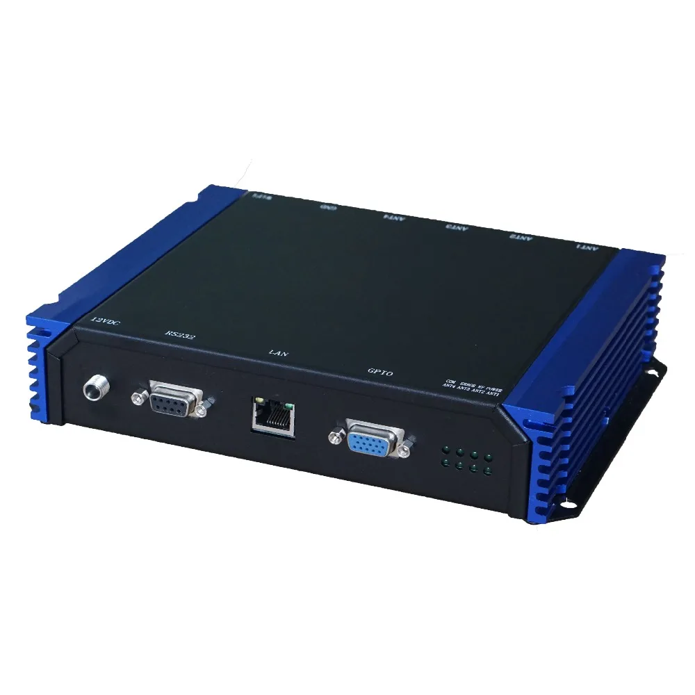 RS232/WG26/RS485/RJ45 интерфейсы дальнего радиуса действия 4 порта Rfid UHF считыватель |
