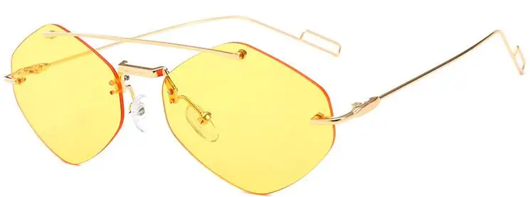 C2 gold yellow Женская мода готические Квадратные Солнцезащитные очки карамельный цвет водительские очки унисекс Винтажные Солнцезащитные очки zonnebril dames - Цвет линз: C2 gold yellow