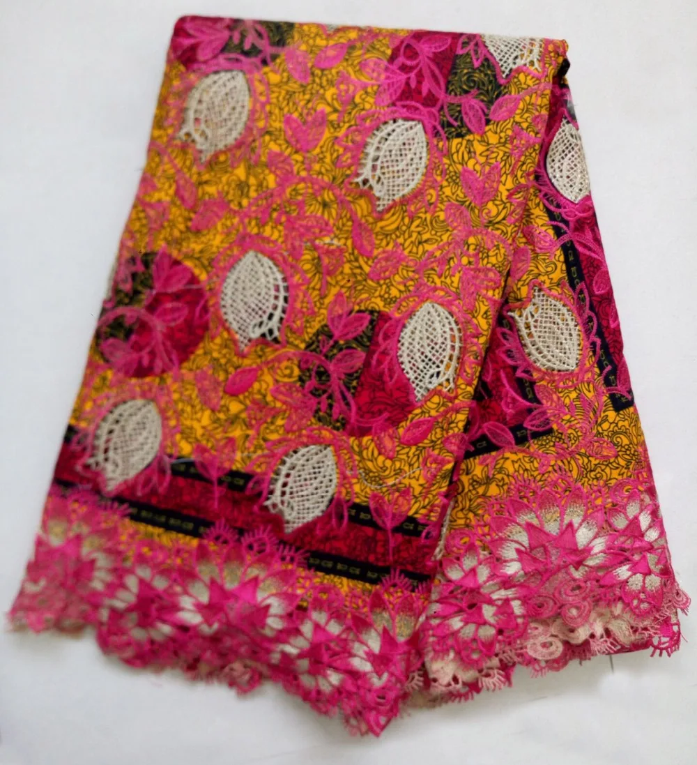 Вышивка кружевной ткани Анкара высокого качества воском кружева парчи