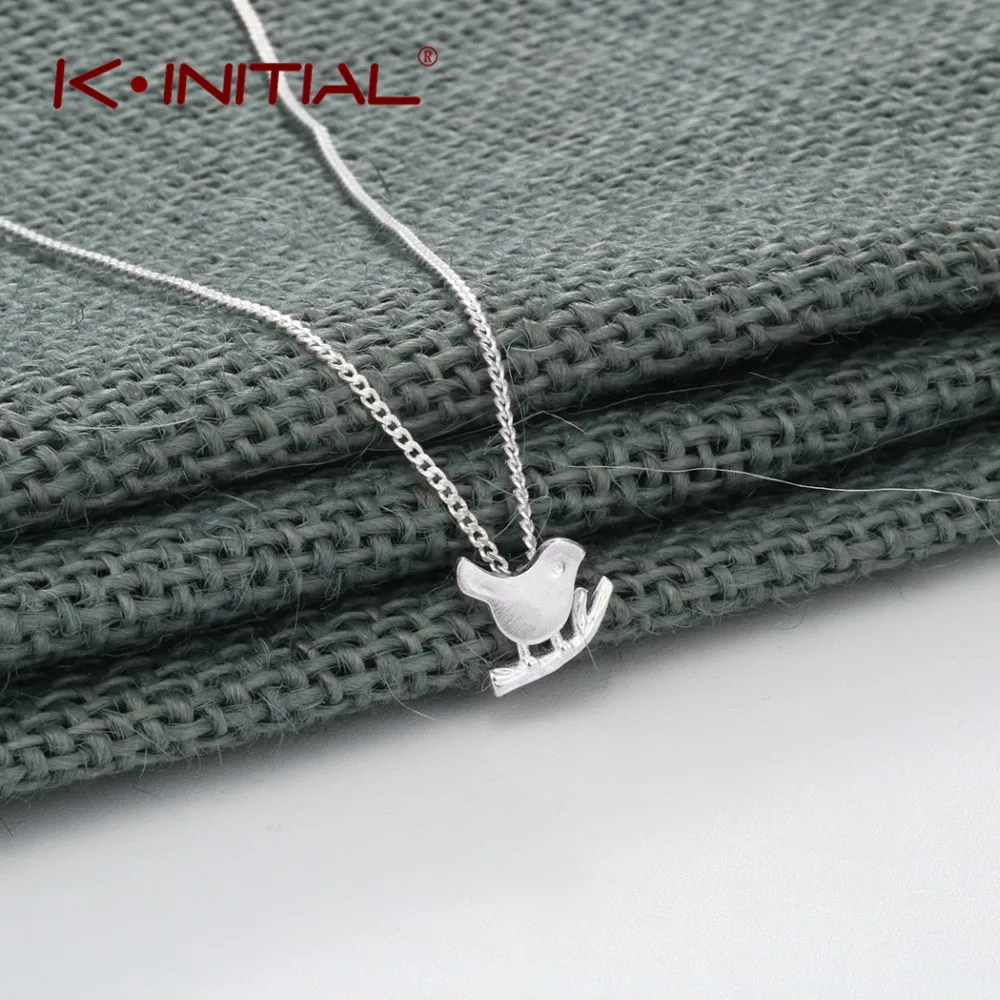 Kinitial Bird On Branch Necklace Silver Animal Birds Pendants &amp Necklaces for Woman Fashion Statement Jewelry Best Gift | Украшения и