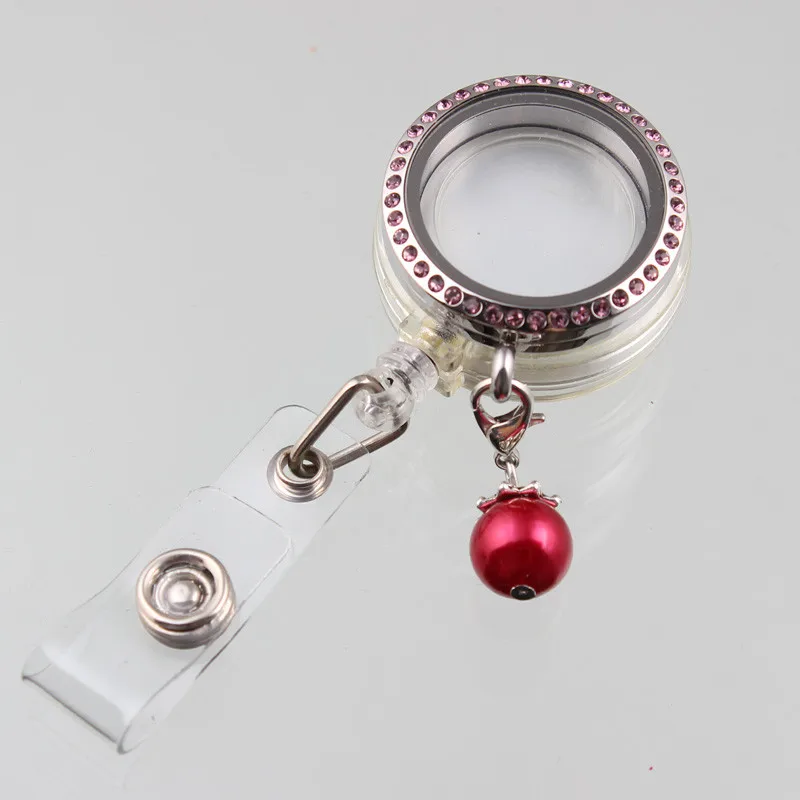 Новый 30 мм Кристальный плавающий медальон из нержавеющей стали стеклянный кулон