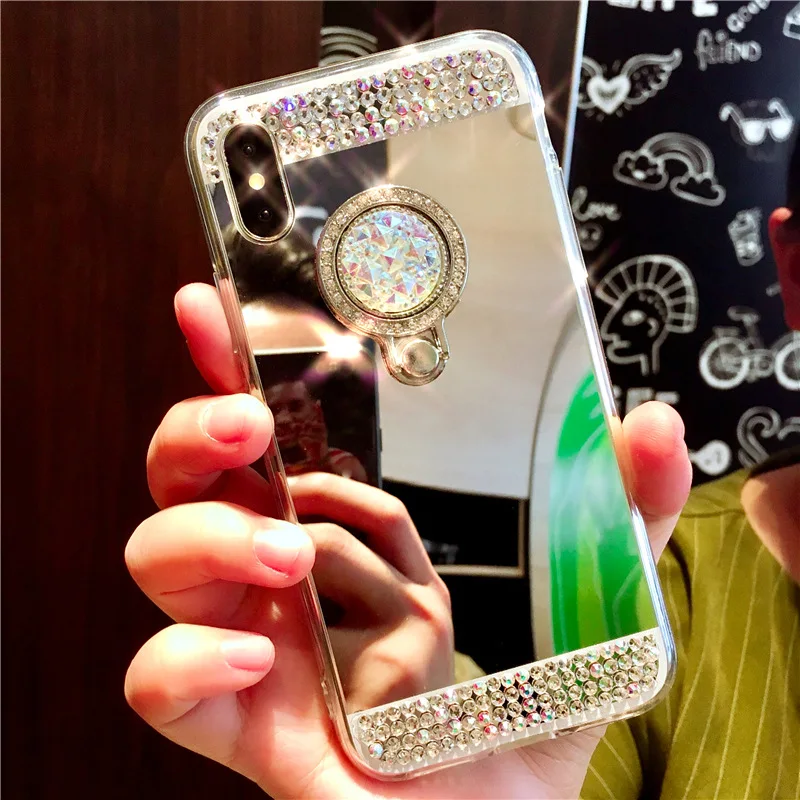 Зеркальный чехол для телефона Huawei P20 Pro P30 P Smart plus 2019 P10 mate 10 20 lite honor 9 6x 7C