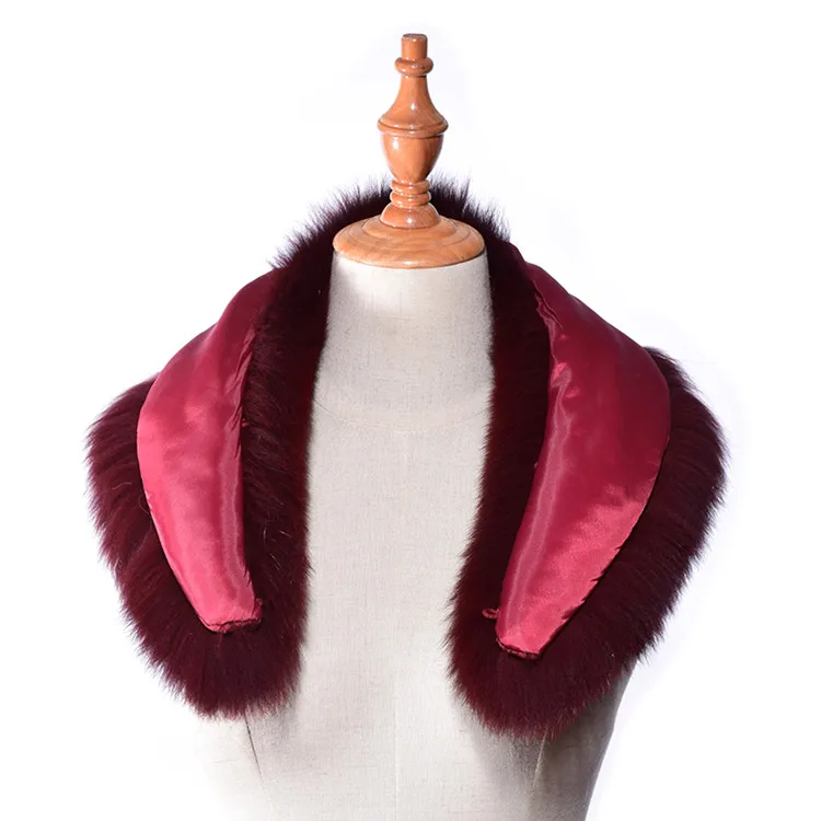 Роскошный воротник из натурального Лисьего меха зимний женский меховой кольцо