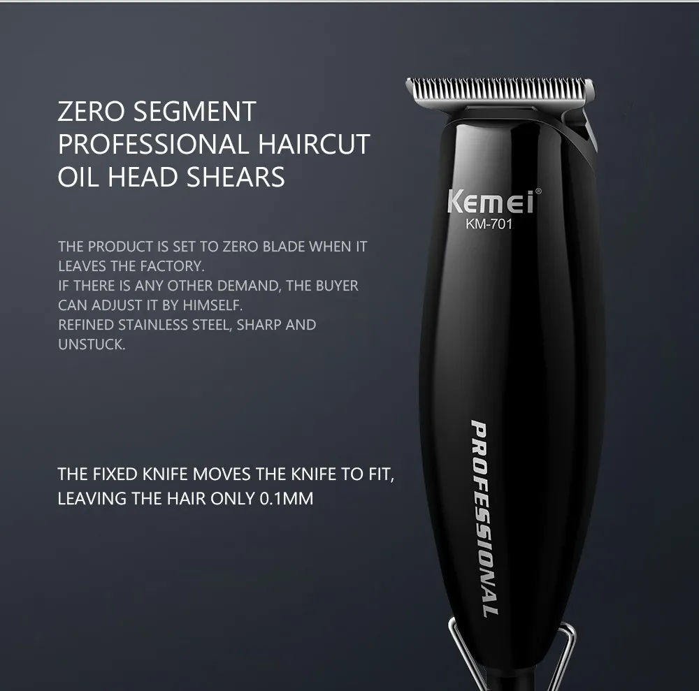 Kemei Professional Electric Hair Trimmer 0mm Baldheaded Shaver Razor Clipper graphic carving Limit Combs KM-701 | Бытовая техника