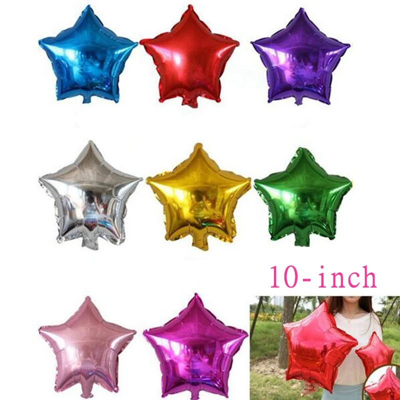 Новинка 5 шт./лот 10-дюймовые алюминиевые шары в виде пентаграммы Детские на день