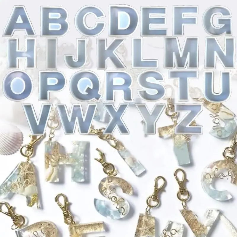 26 шт./компл. Кристалл эпоксидной смолы Английский алфавит силиконовая форма