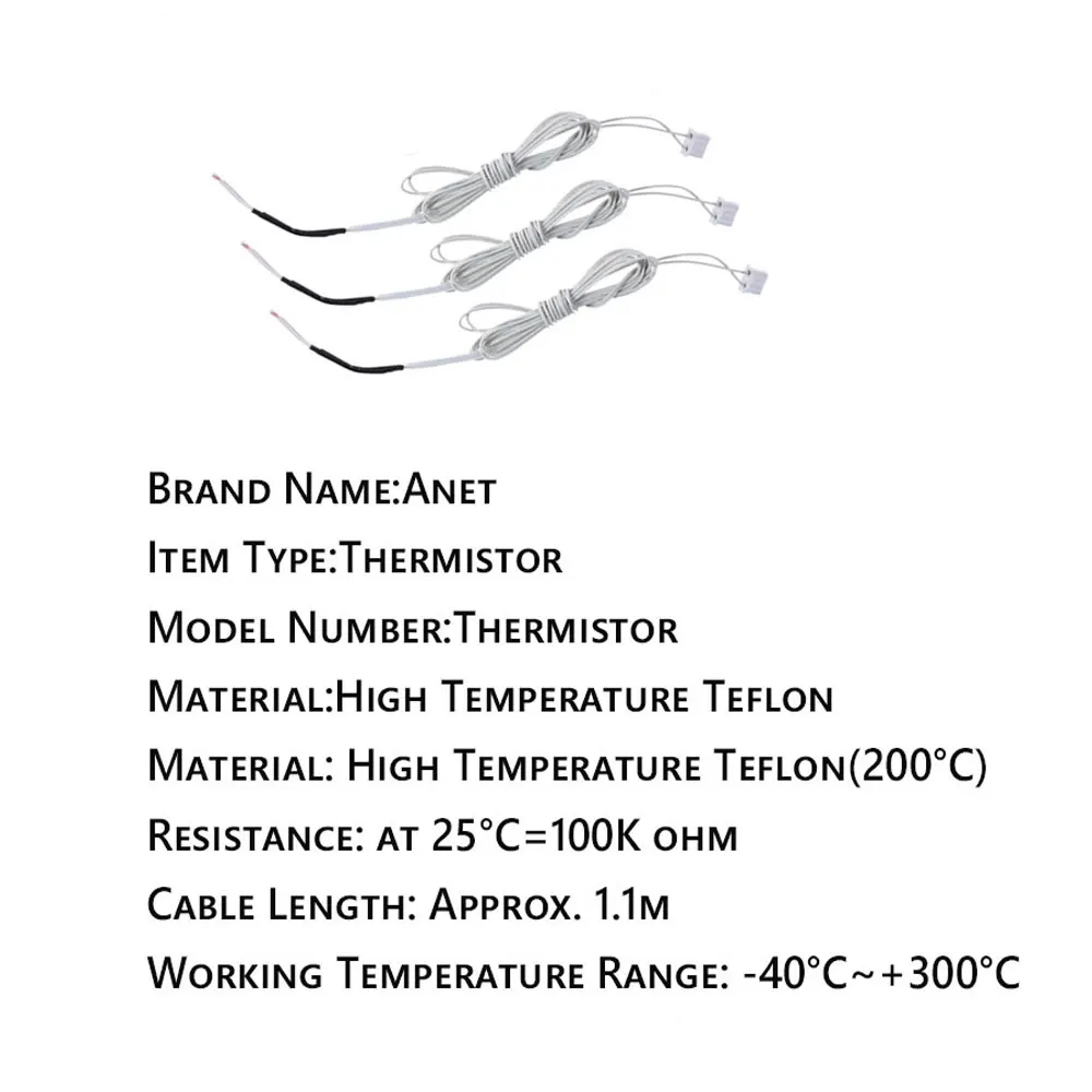 Датчик ANET parts NTC 3950 100K ohm термистор 100k/creality ender 3/anycubic/RU|Детали и аксессуары для